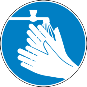 Käsienpesu kyltti
